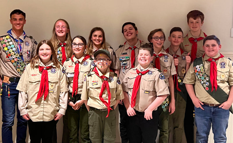 Iowa City Boy Scout Troop collecting used scout uniforms